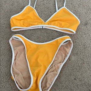 yellow bathing suit